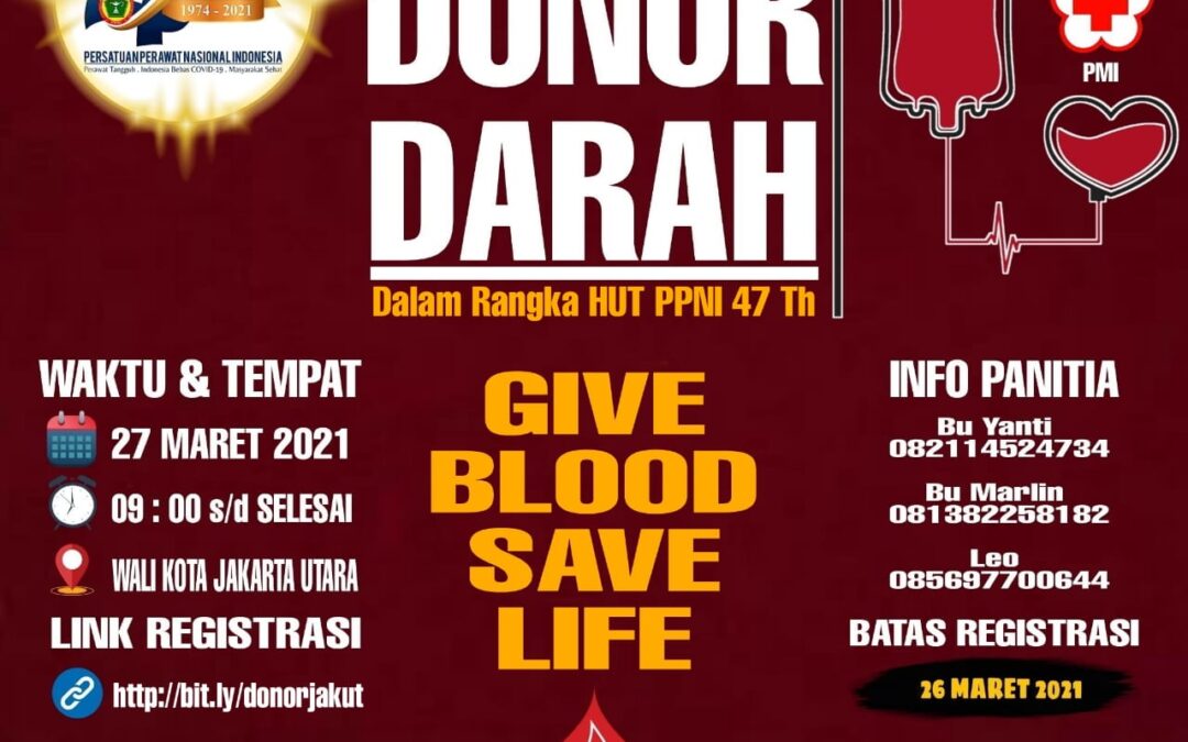 Donor Darah dalam Rangka HUT PPNI Ke-47